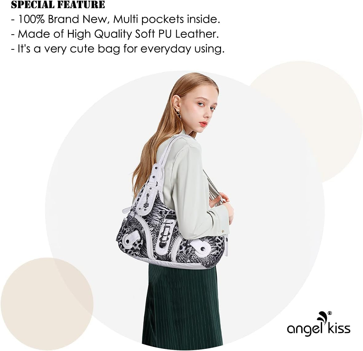 Angelkiss Hobo Purses and Handbags for Women Satchel Handbag Women Purses Large Daily Shoulder Bags