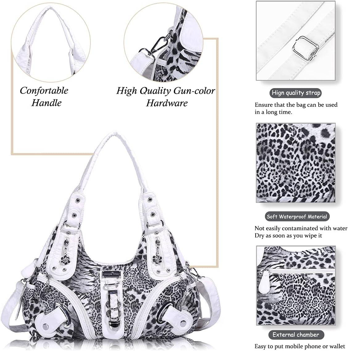 Angelkiss Hobo Purses and Handbags for Women Satchel Handbag Women Purses Large Daily Shoulder Bags