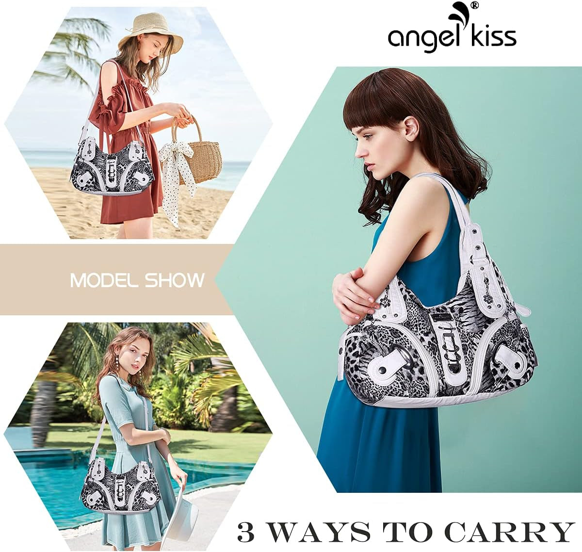 Angelkiss Hobo Purses and Handbags for Women Satchel Handbag Women Purses Large Daily Shoulder Bags